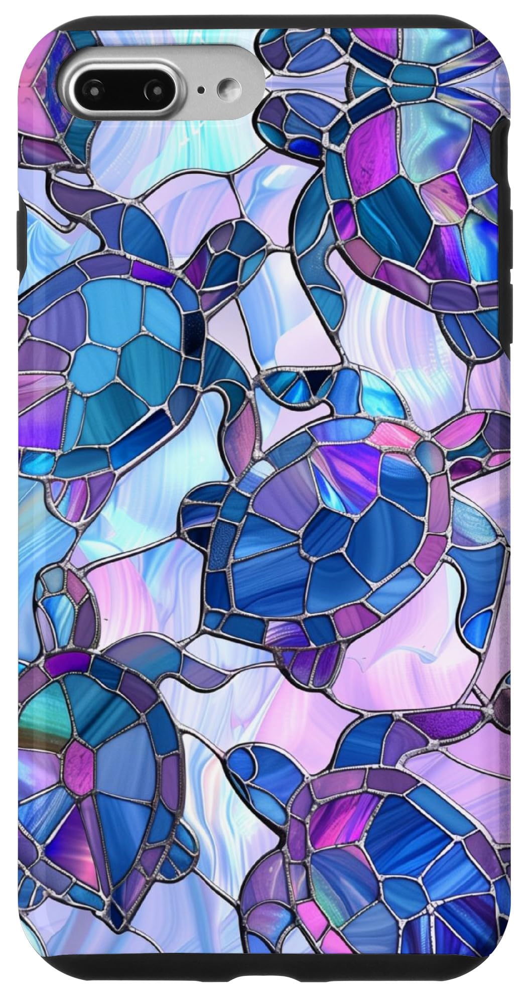 iPhone 7 Plus/8 Plus Turtles Lover Stained Glass Sea Turtle Art Stain Glass Case