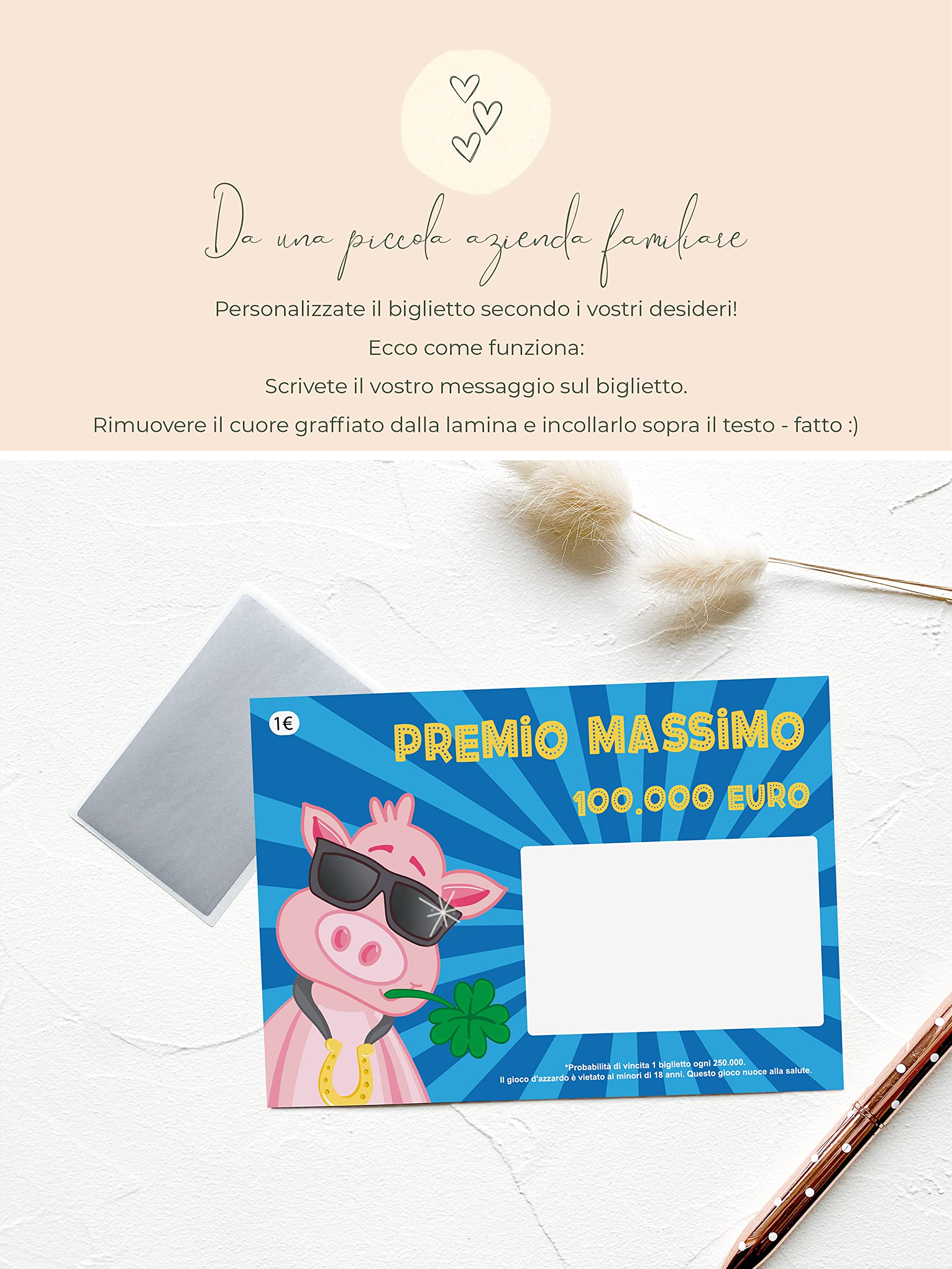 Joli Coon 5 Gratta e vinci scherzo 100.000 - Gratta e vinci personalizzato - Gratta e vinci scherzo