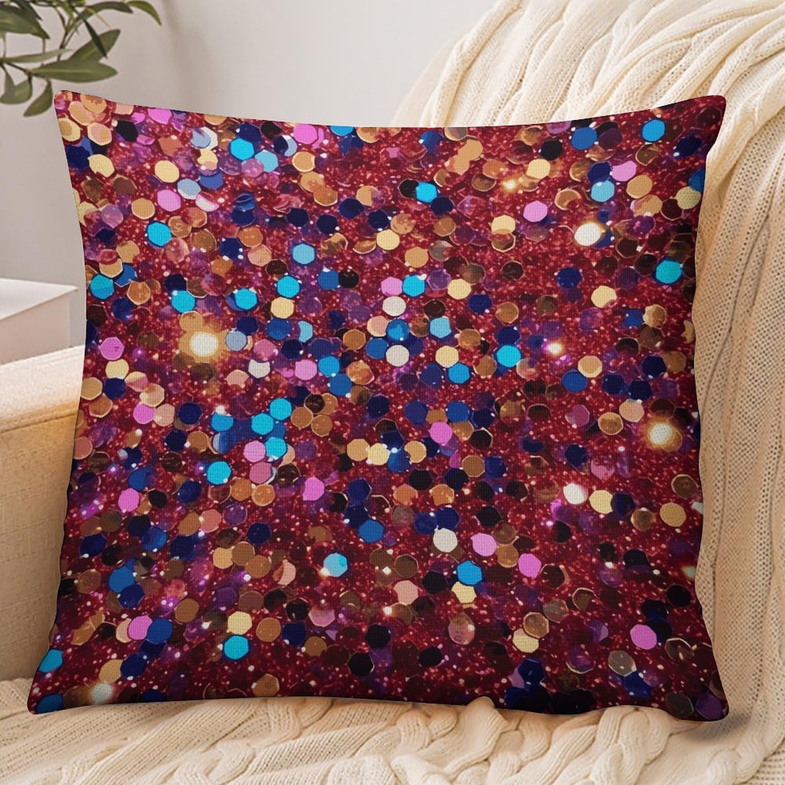 Fekiloot Style Glitter Pattern Pillowcase Pillow Sham Pillow Case