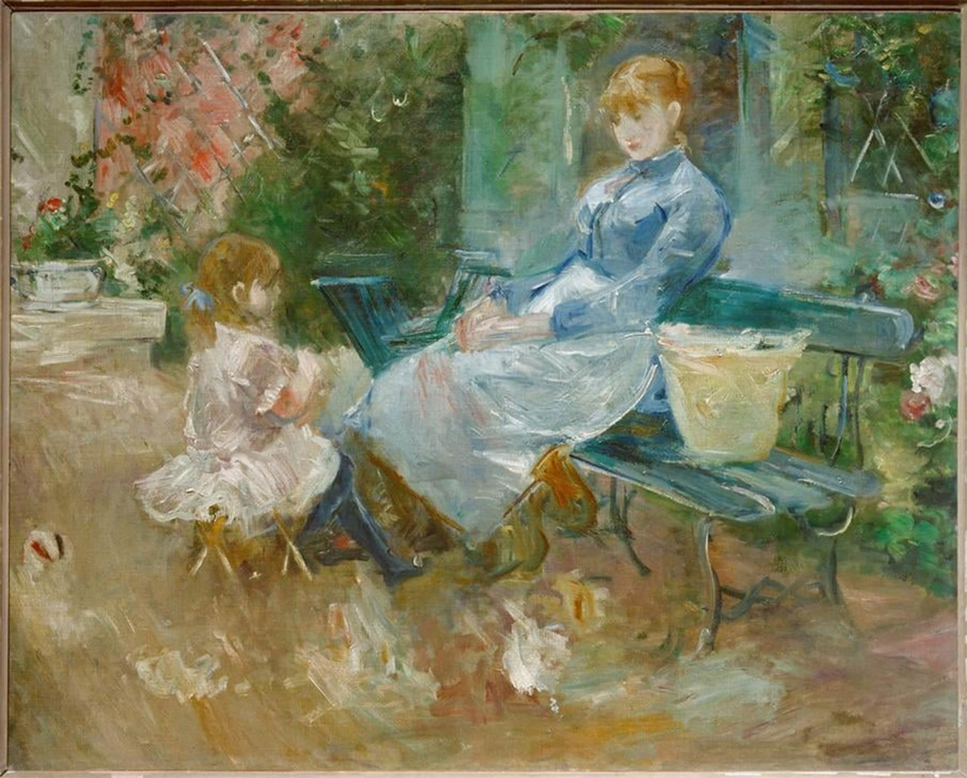 SERENDIPITP Retro Picture Poster Wall Art Pictures Painting the Fable by Berthe Morisot Wall Art Canvas Print for Wall Decor 60x90cm