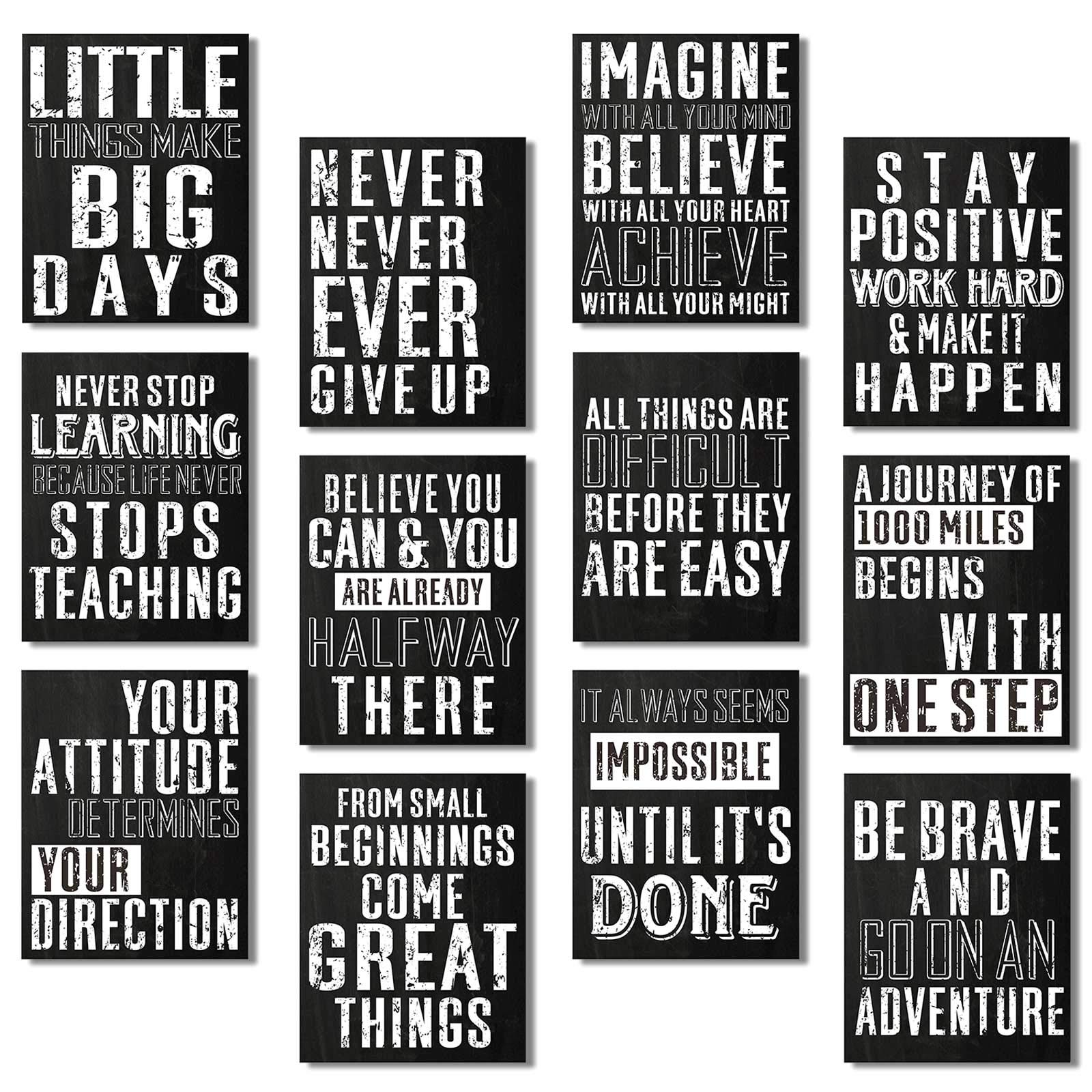Buy 12 Pieces Inspirational Wall s Cardboard Motivational Quote s