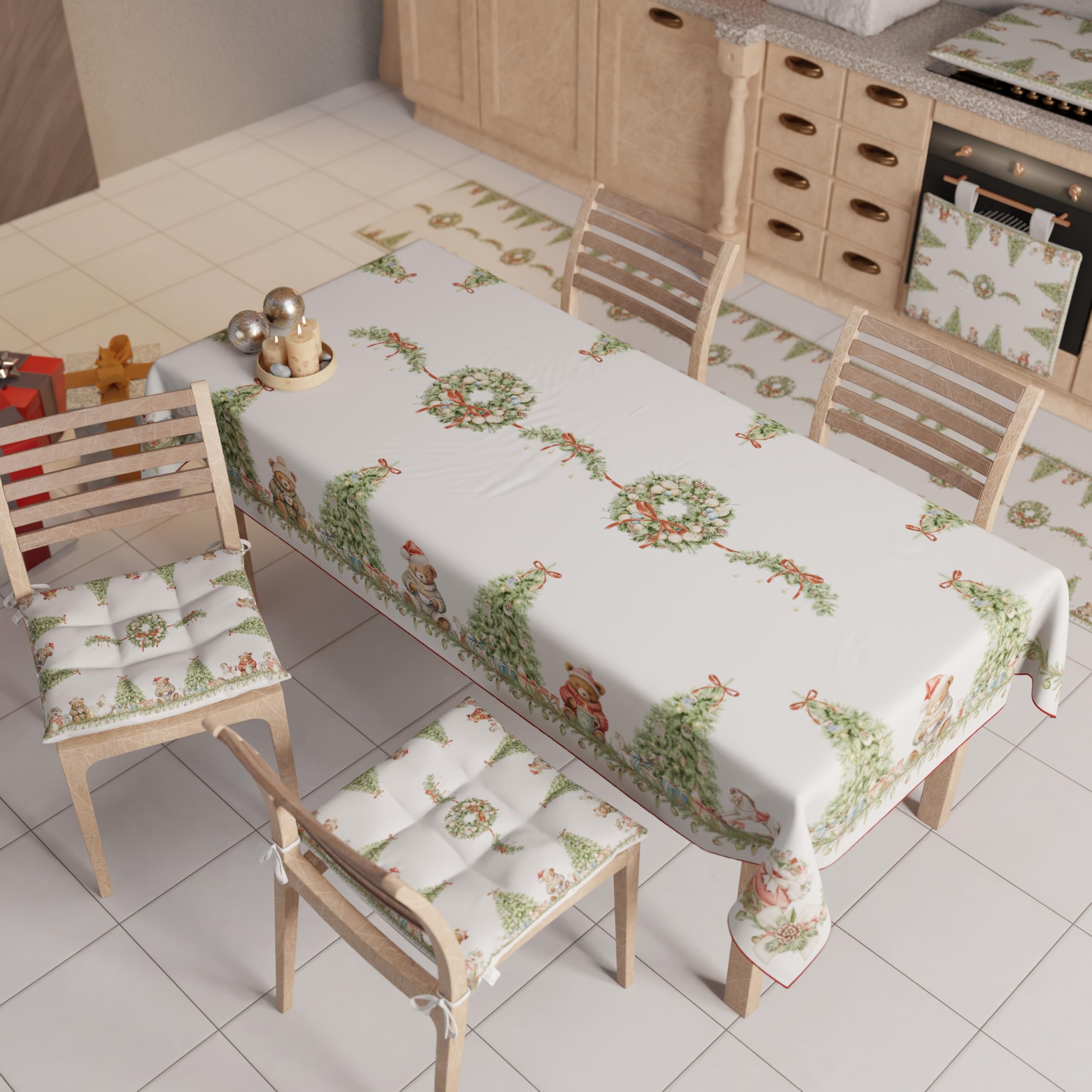 PETTI Artigiani Italiani Stain-Resistant Tablecloth Christmas - Image 2