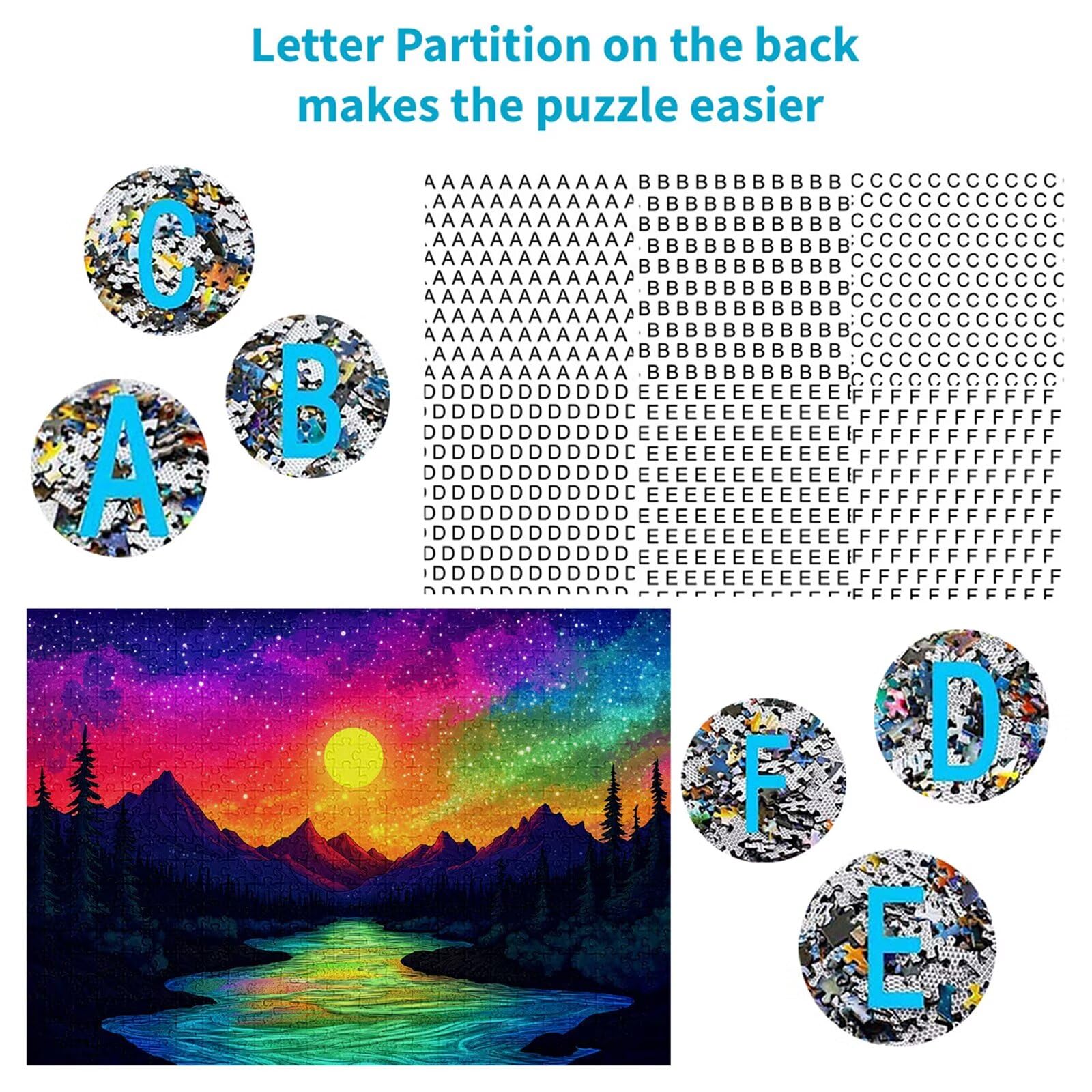 Puzzle 3000 elementów leśnych puzzle dla dorosłych księżyc 122 x 81 cm Unikalne rzemiosło klasyczne 3D Drewniane układanki do rodzinnych gier aktywnych, układanka do samodzielnego wykonania nawet do