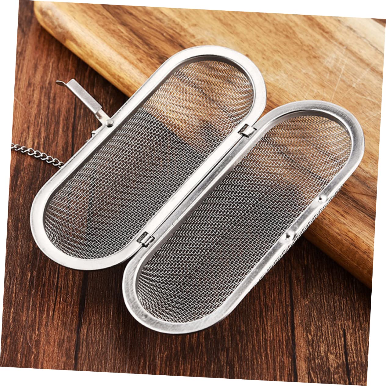 Cabilock 2Pcs Stainless Steel Tea Infuser Spice Filter Brine Basket Kitchen Tools for Loose Leaf Tea and Seasoning