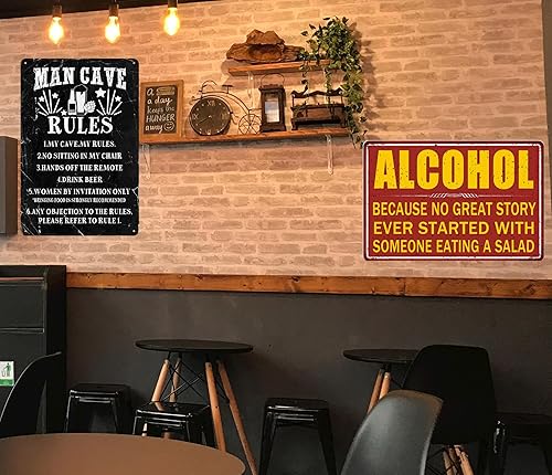 Miniatura 5 de Letreros de barra de metal divertidos para decoración del hogar, cocina, pared de alcohol, letreros divertidos para decoración del hogar, 12 x 8