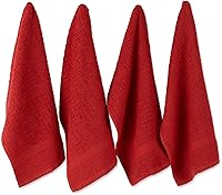 Vista 19 de DII - Juego de toallas para platos, colección Terry básica, diseño waffle, 15 x 26 pulgadas, azul marino sólido, 4 piezas