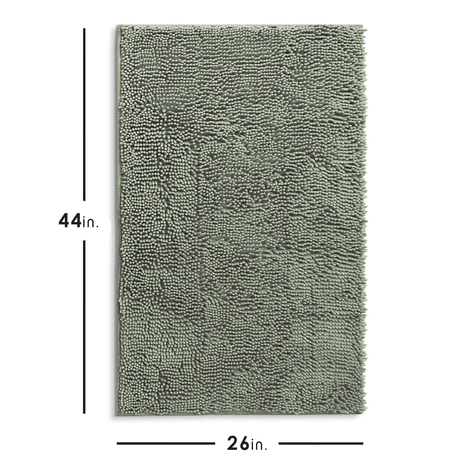 Hearth & Harbor Bathroom Rugs, Chenille Bath Mat, Machine Washable Bath Mats for Bathroom Non-Slip Backing Rubber - Image 2