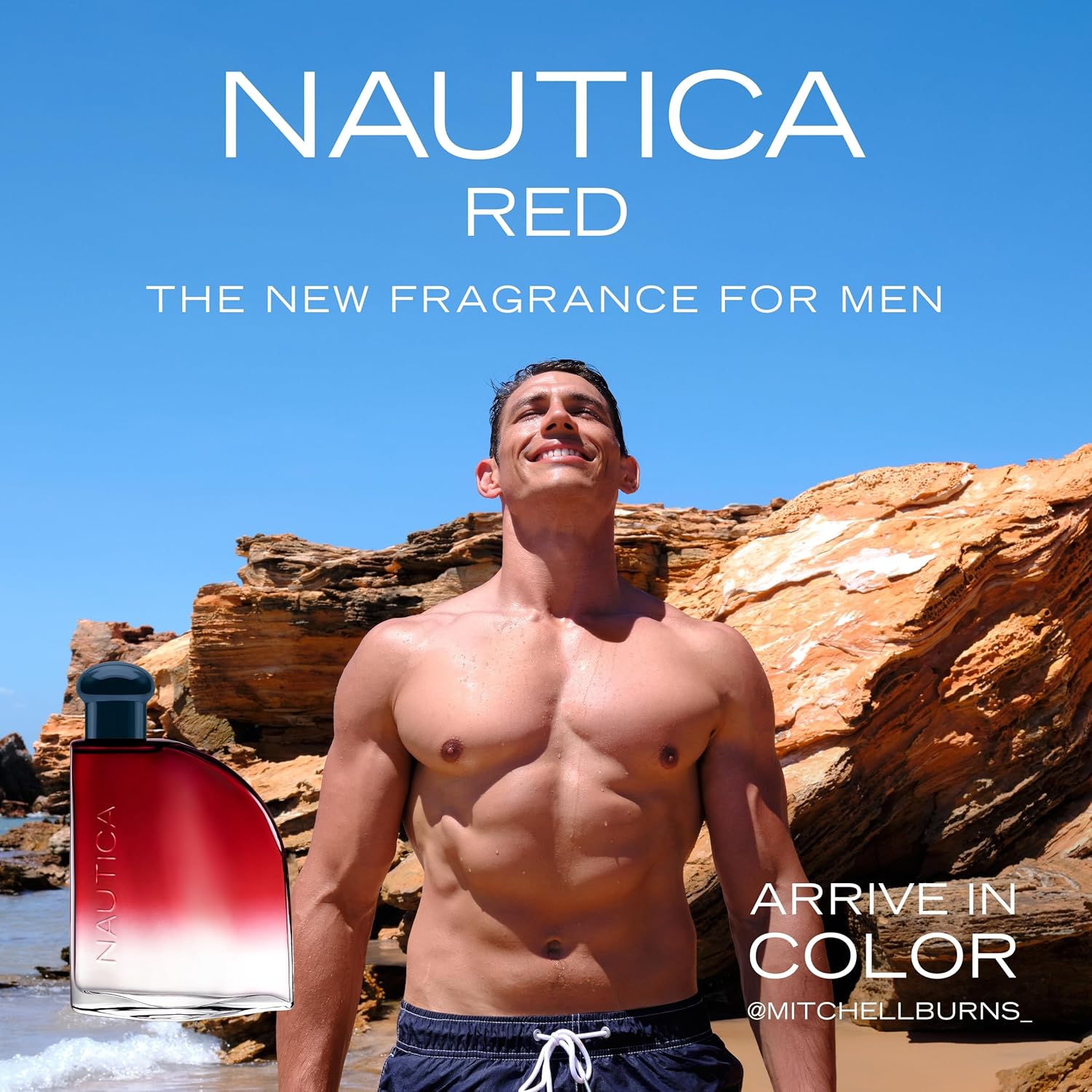 Nautica Color Red Eau de Toilette for Men, Aromatic Fougere Fragrance, Notes of Black Pepper, Lavender and Rosemary, 1.6oz - Image 3