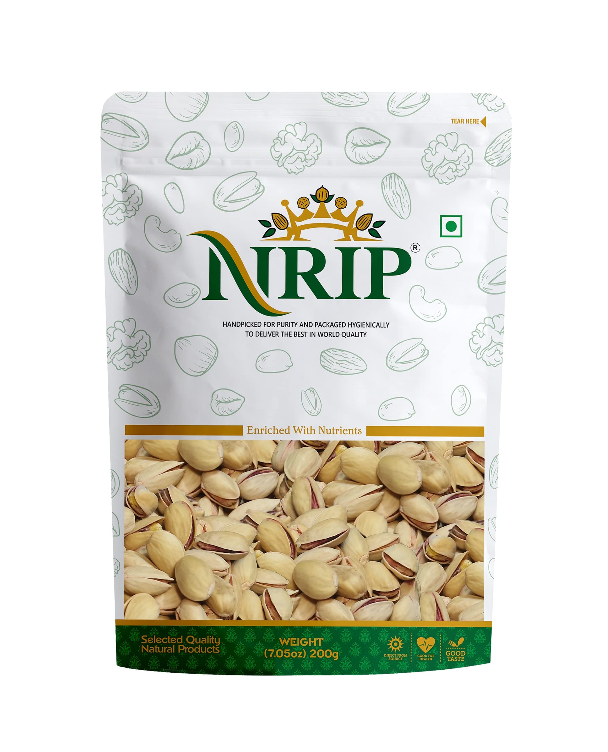 NRIP Pistachios California Roasted & Lightly Salted (Pista) 200 Gm (B09WDZTG4B) Amazon Price History, Amazon Price Tracker