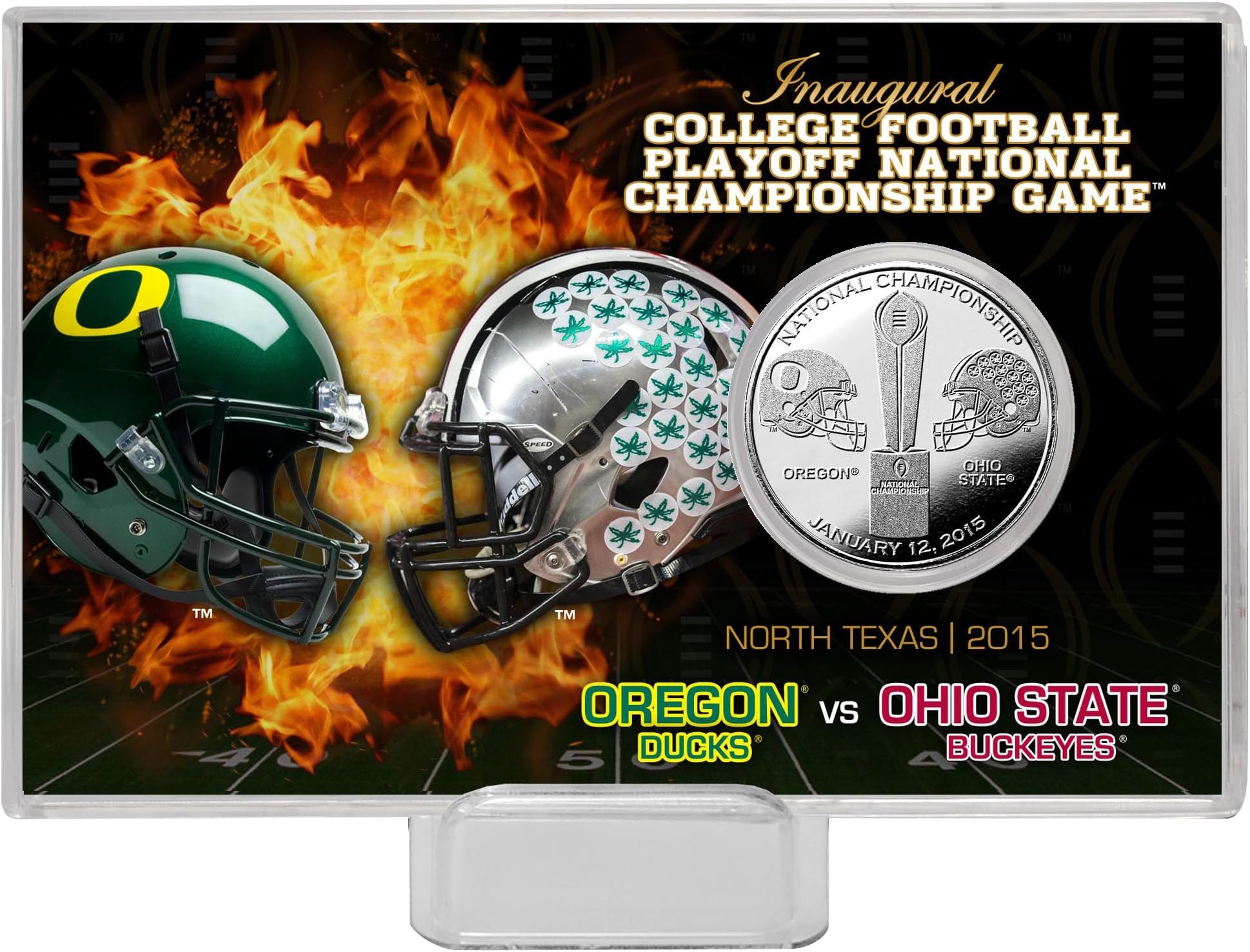NCAA National Championship 2015 College Football Mint Coin Card, 8" x 4' x 1", Silver