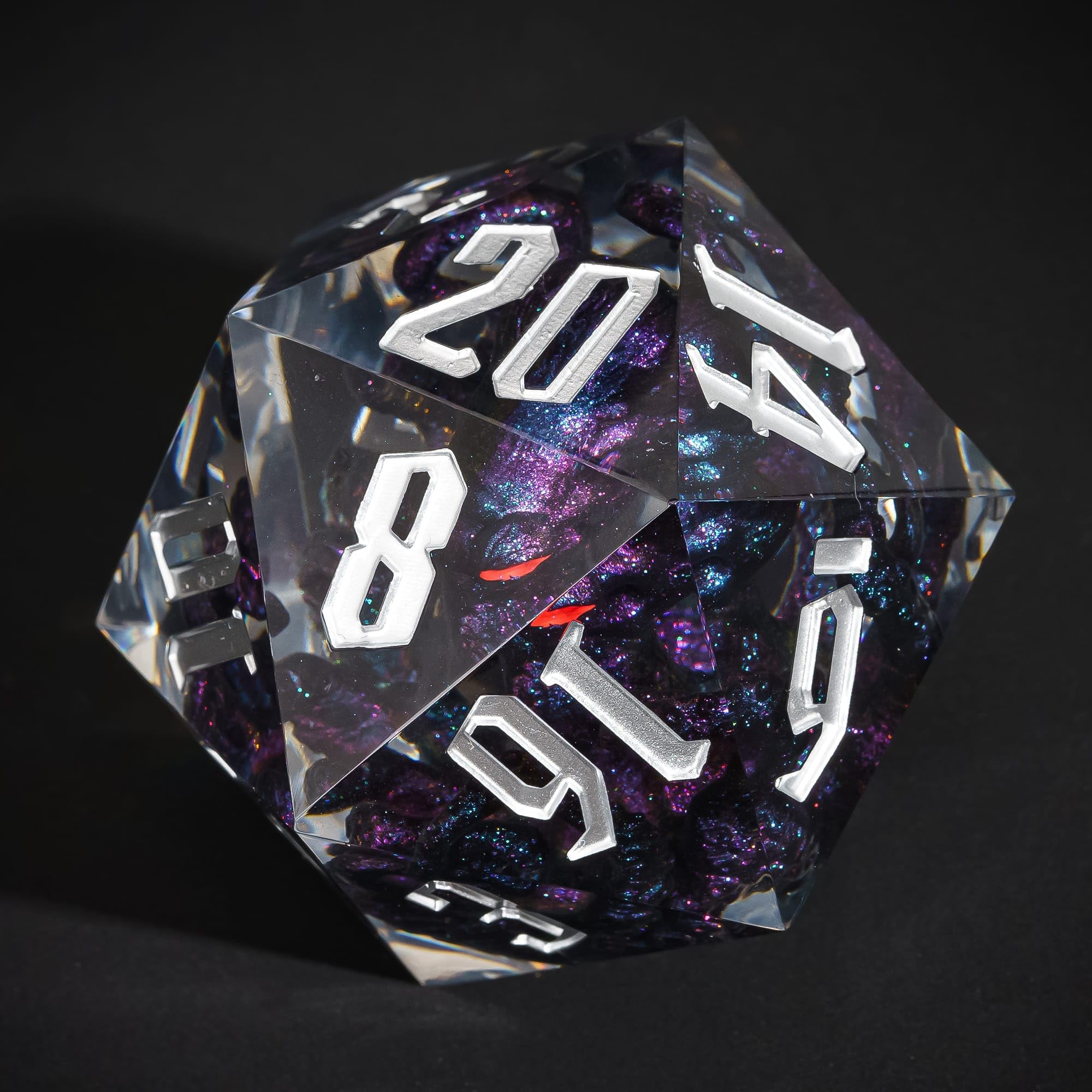 Cusdie Large D20 Dice 55mm with Sharp Edges, D&D 20 Sided Dice