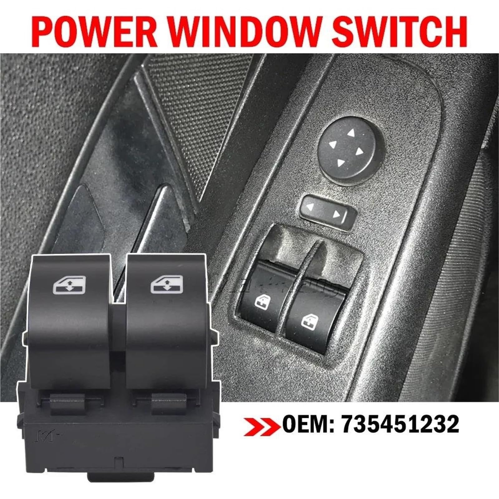 Per Fiat Per Punto 2005-2008 Interruttore Controllo Finestra Potere Pulsante Regolatore 735428719 735411026 735451232 Interruttore Alzacristalli