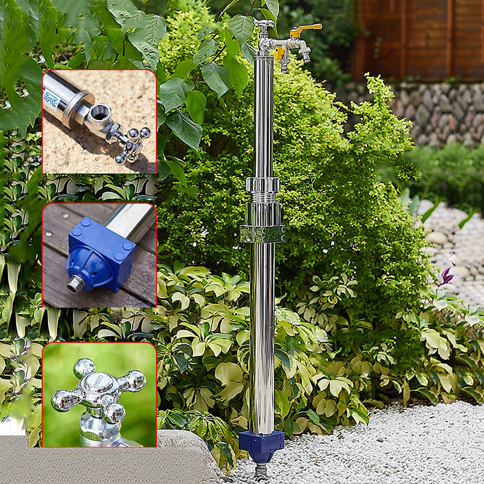 Colonne D'Eau De Jardin, Fontaine Colonne à Eau Pompe à Eau Avec