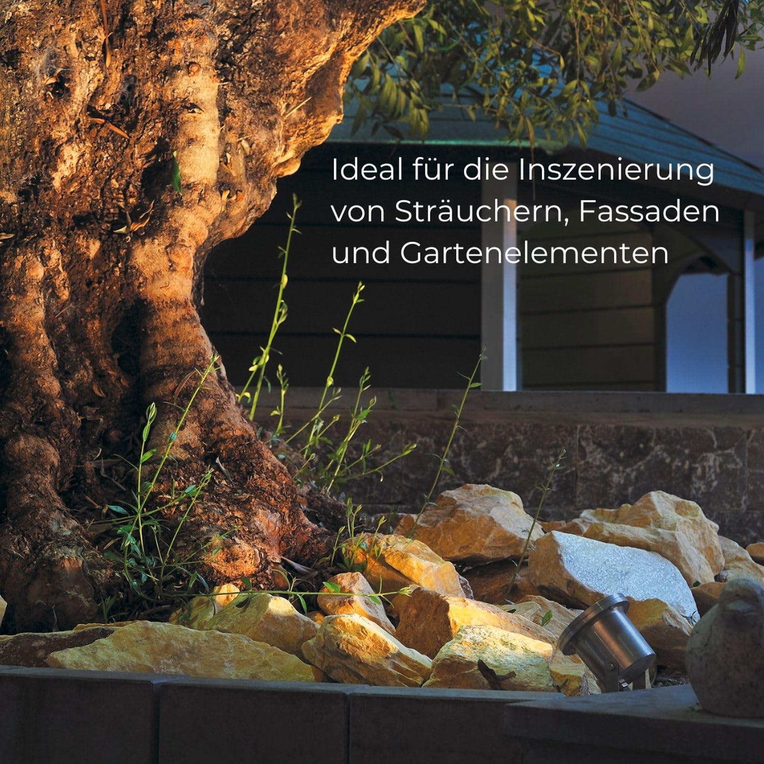 SLV NAUTILUS | Außenlampe für die Beleuchtung von Garten, Terrasse, Pflanzen, Wegen, Teich, Aussen-Leuchte, Außen-Strahler | IP67, edelstahl 304, max. 35W, GX5.3