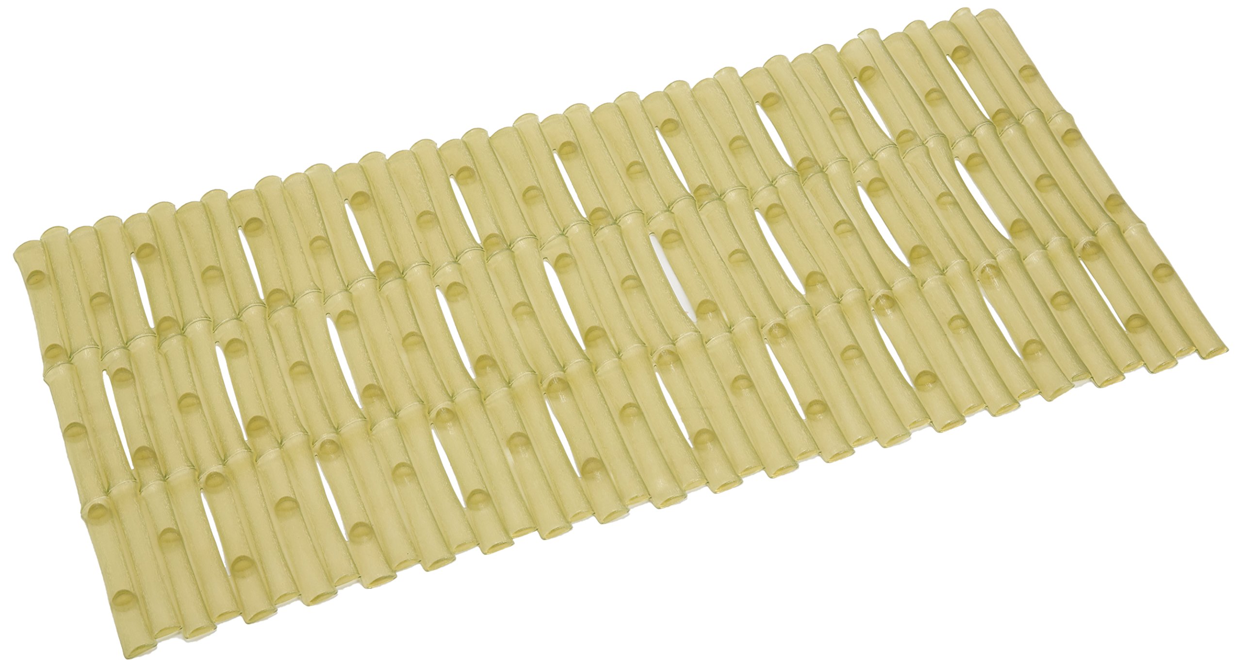 Carnation Home Fashions Bamboo Look Vinyl Bath Tub Mat,16