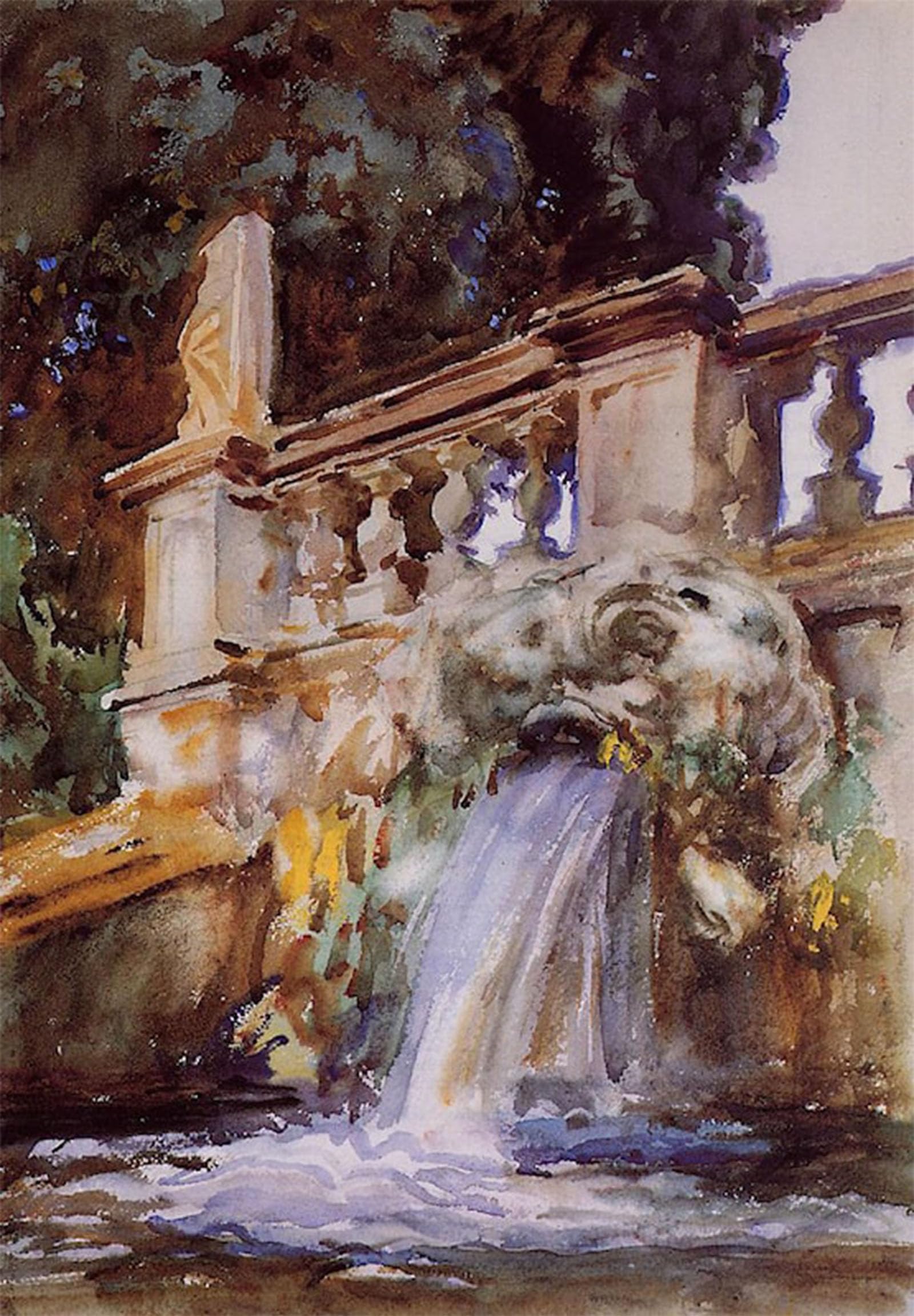 Artxlxxbn No Frame Famous Painting Canvas Artwork Graffiti Print Villa Torlonia Frascati By John Singer Sargent Portrait Canvas Image For Home Decor 60X90cm