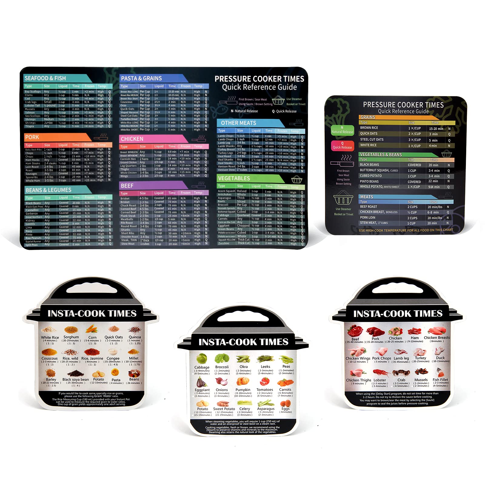 Buy Anglecai Instant Pot Cheat Sheet Set With 5 Pack Pressure