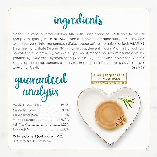 Miniatura 5 de Purina Fancy Feast Paté - Comida húmeda enlatada para gatos adultos, Paté clásico, Mariscos