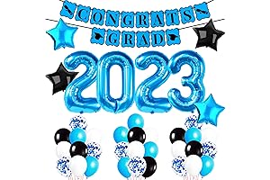 KatchOn Blue and Black Graduation Decorations 2023 Set