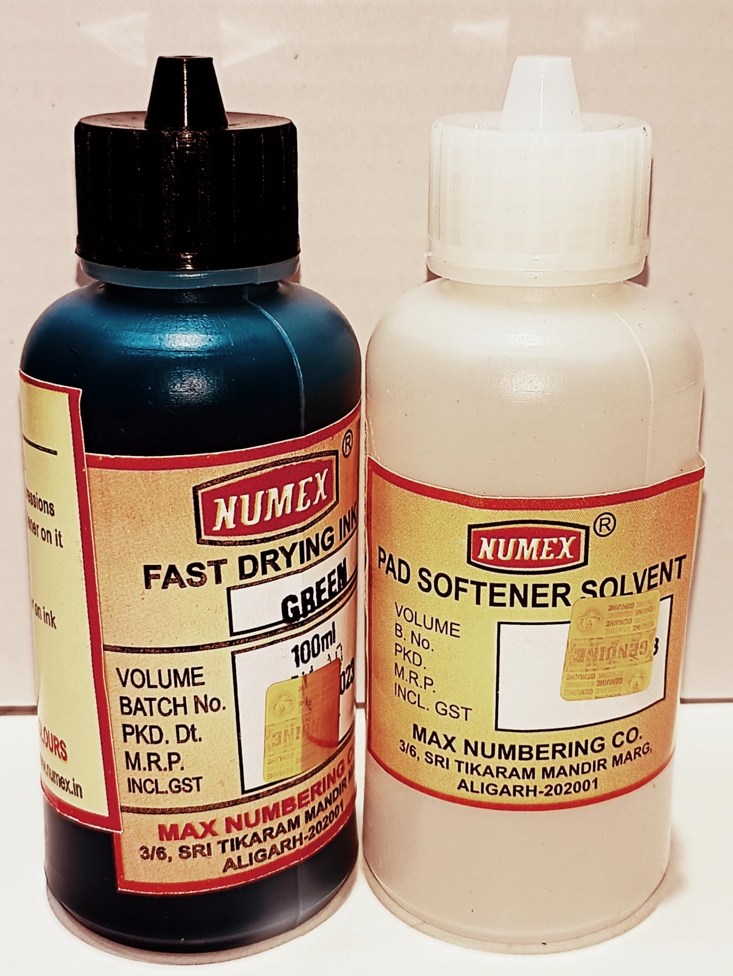 NUMEX Green Batch Printing Solution (100 ML) | Fast Drying & Permanent Marking | Ink + Softener Combo | AI Tested