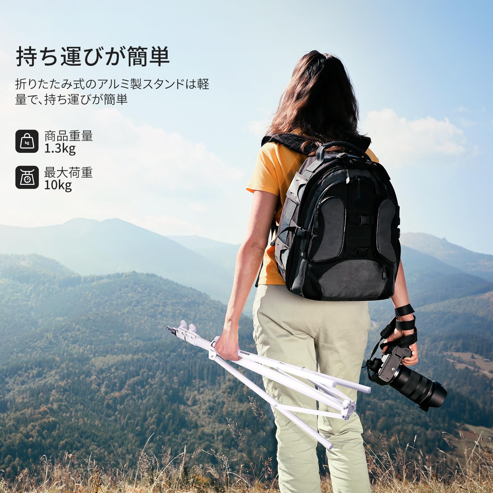 NEEWER LEDライト スタンドセット　動作確認済み Amazon | NEEWER 2パック LEDビデオライト USBビデオライト 調光