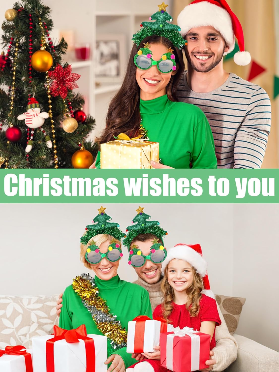 Xtinmee 25 Pcs Christmas Tree Costume Set for Women Festive Party Dress Christmas Tree Adult Outfit for Xmas Party Costumes