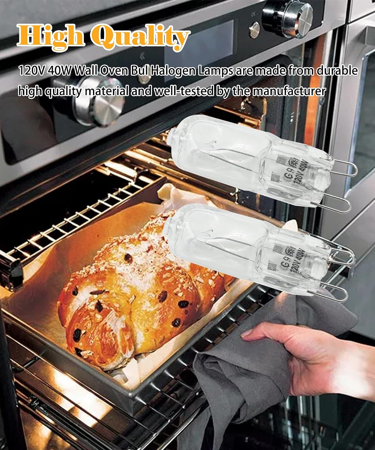 318946400 Microwave Range Oven Bulbs, 2PCS, 120V 40W