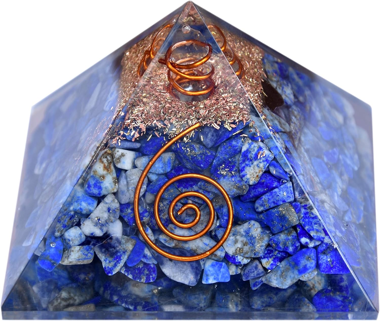Healing Crystals Lapis Lazuli Crystal Pyramid for Positive Energy, Chakra Healing, Meditation, Yoga – Natural Crystal Pyramid (Lapis Lazuli, 50MM-60MM)