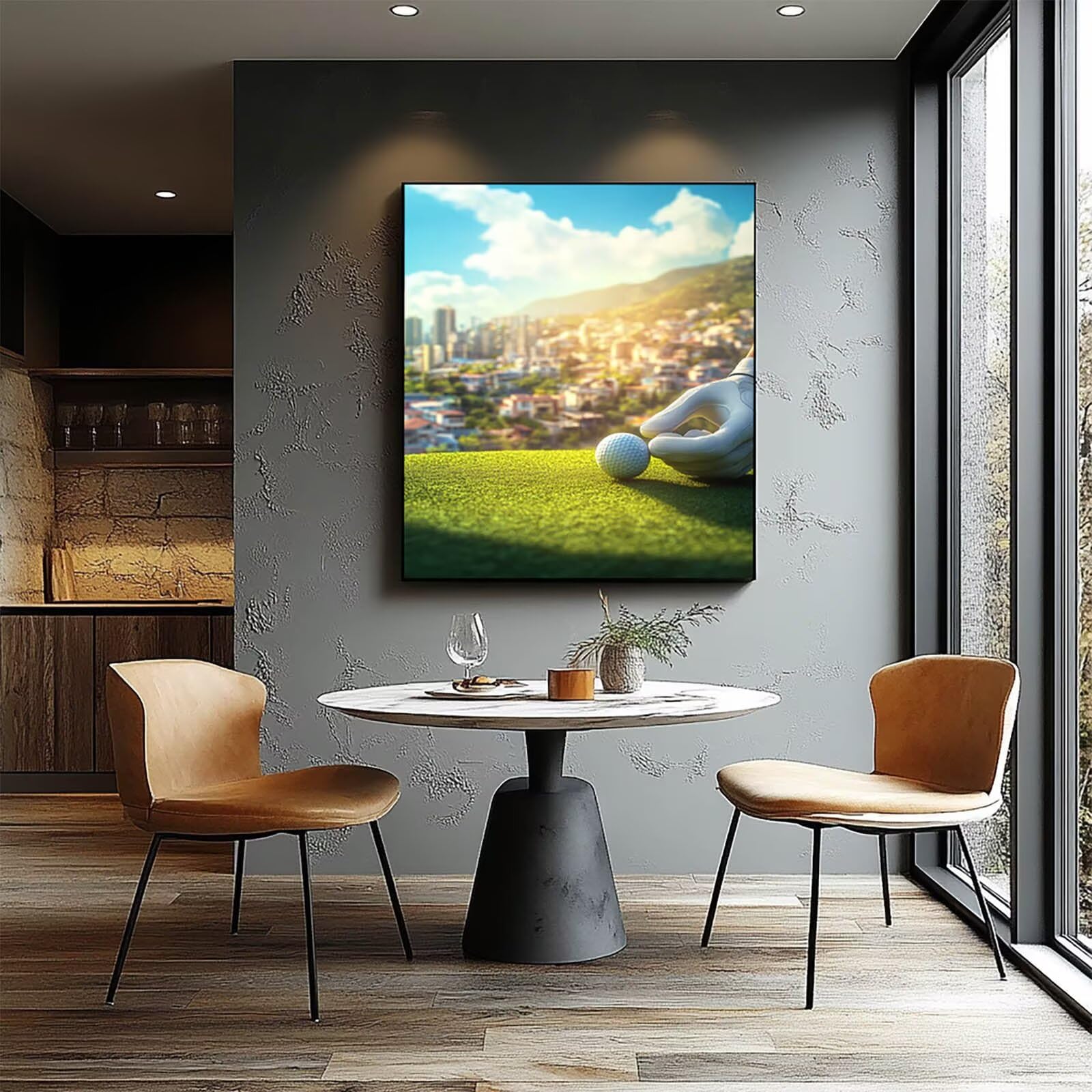 Malen Nach Zahlen Erwachsene Golf, Malen Nach Zahlen Kinder Sport Kreativ Set für Erwachsene Leinwand zum Bemalen 135 x 100cm, Acrylfarben Paint by Numbers,DIY Set für Zimmer Deko Geschenke model-4582
