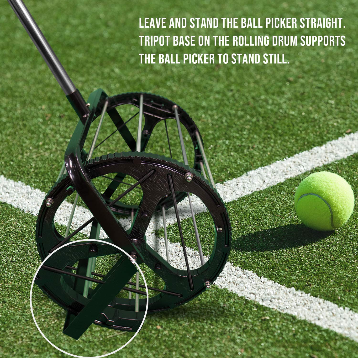 Buy PurplePassion Tennis Ball Collector Pickup Ball 55Balls Capaticy Tennis Ball Hopper