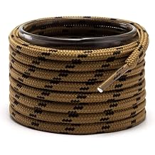 Shoemate Thick Round Boot Shoelaces for Hiking Shoes, Walking and Work Boots, Shoe Strings