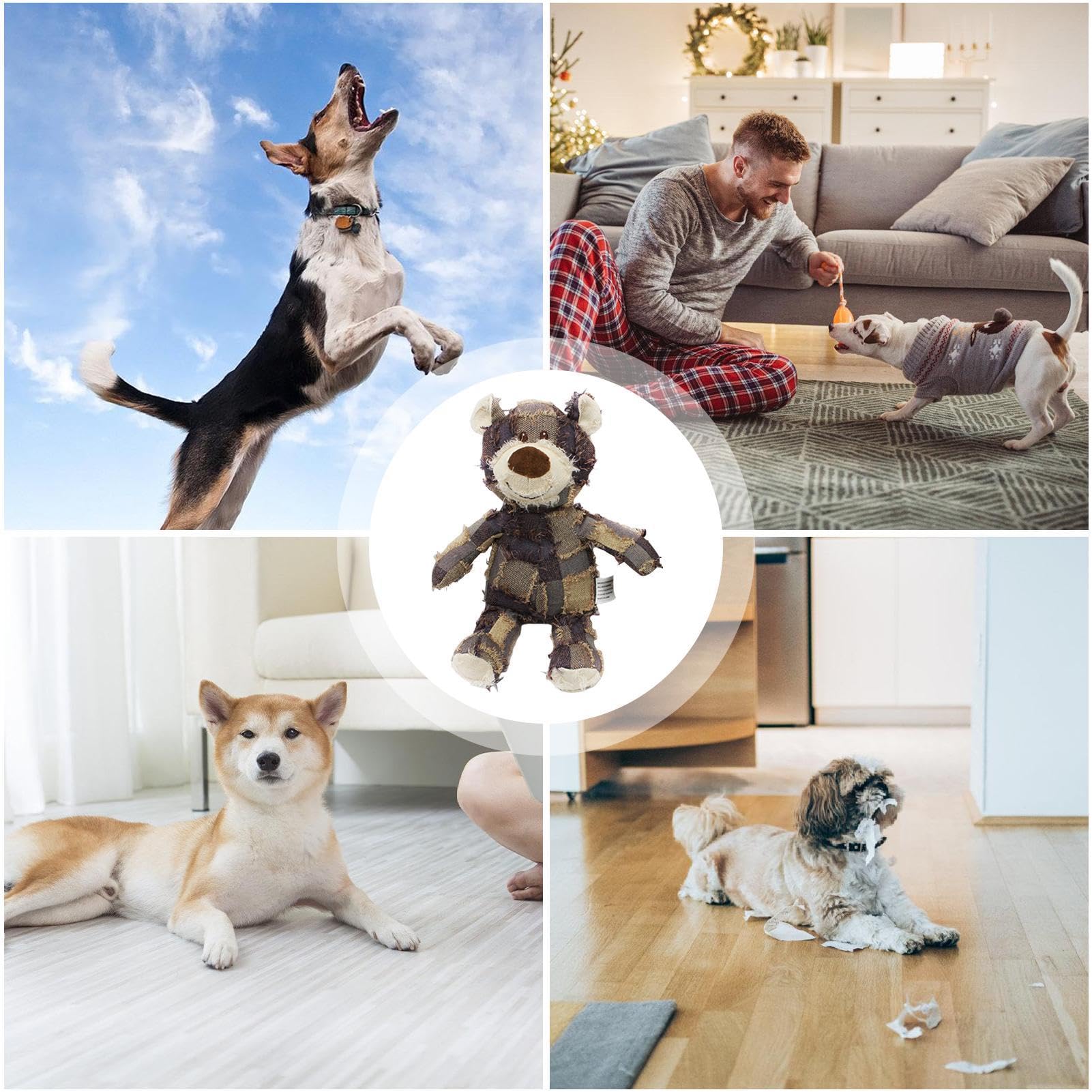 Giocattolo Orsacchiotto Peluche Per Cani – Kong Resistente Da Masticare Per Taglia Media E Grande, Violetto 24 Cm, Perfetto Per Masticatori Aggressivi