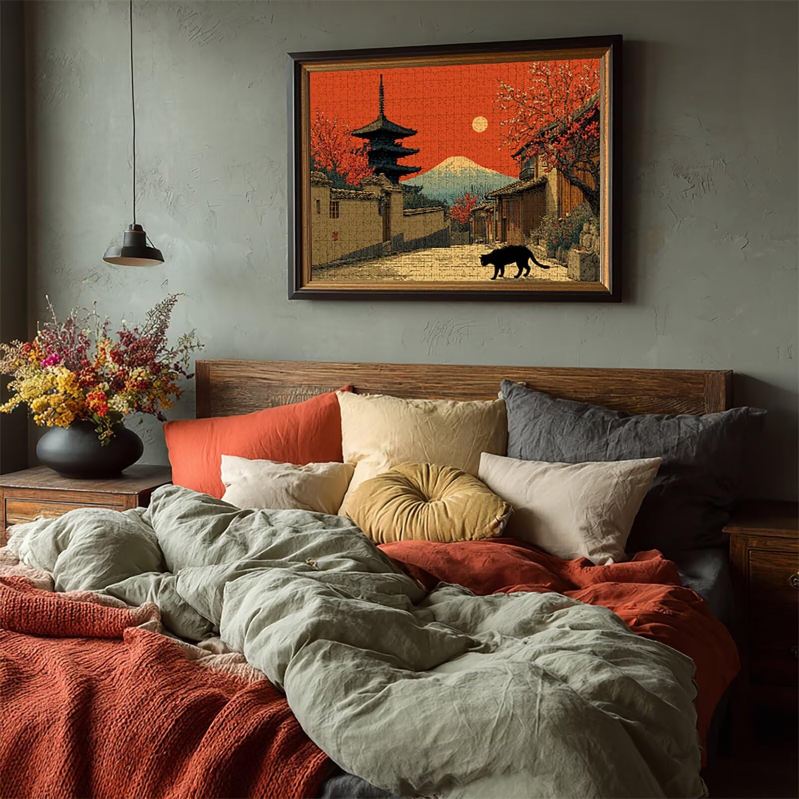 Mount Fuji Puzzle 6000 sztuk dla dorosłych, drewniane puzzle z pudełkiem 179 x 105 cm, pomysł na prezent dla mężczyzn i kobiet, zabawne gry rodzinne, opakowanie na prezent, dekoracja na lato, widok