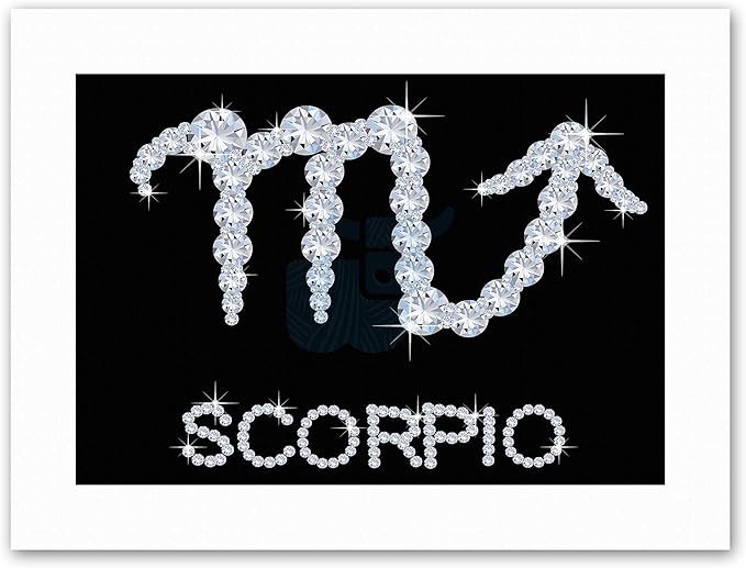 Wee Blue Coo DIAMOND ZODIAC BLING HOROSCOPE SCORPIO Canvas art Prints