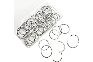 Loose Leaf Binder Rings, 1.5 Inch - 38 Pack, Study Buddy Heavy-Duty...