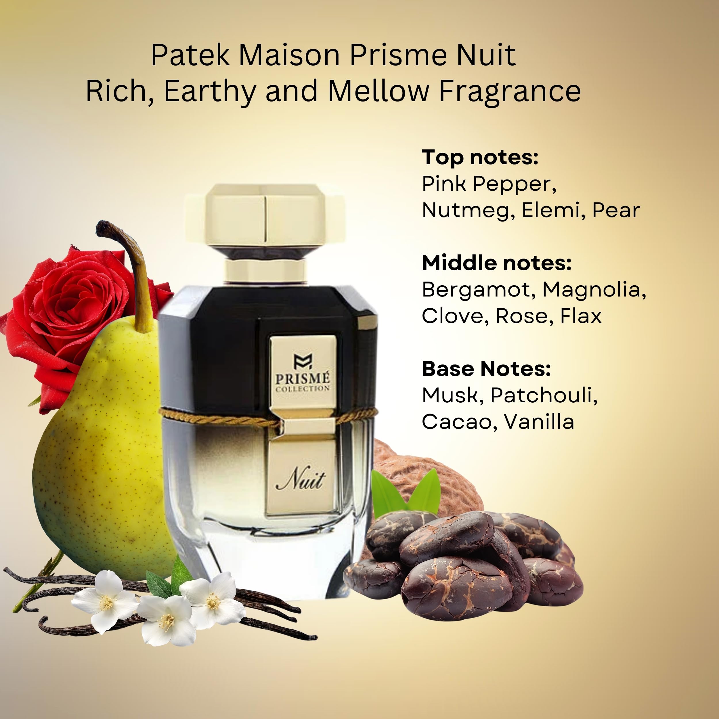 Amazon.com : Patek Maison Prisme Nuit Perfume for Men Eau de