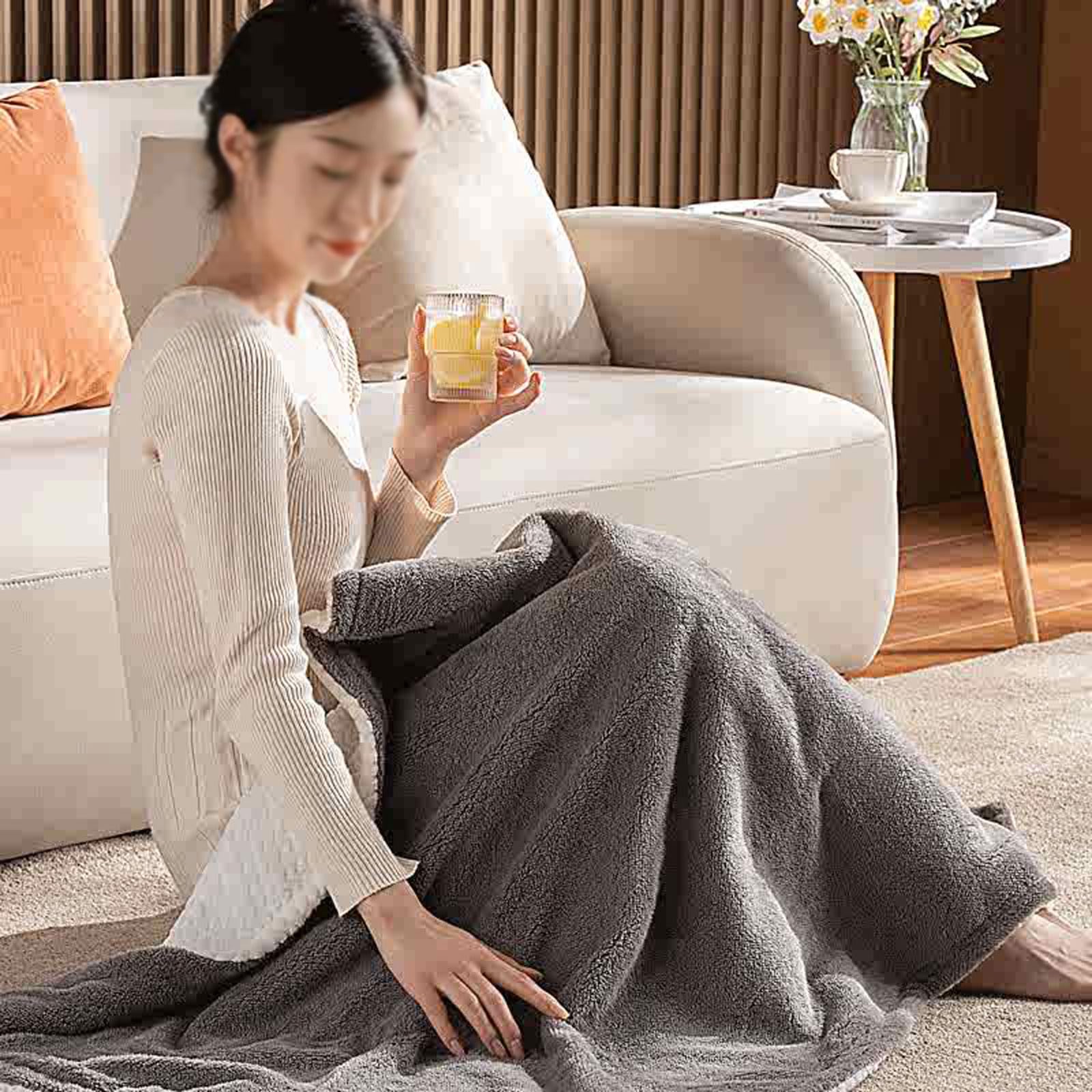 BlissbuiltElectric Heated Blanket Throw丨Fast Heating丨Flannel Blanket丨12-Hours Auto-Off Timer丨3 Heat Levels丨Machine Washable丨Digital Remote丨Soft Touch