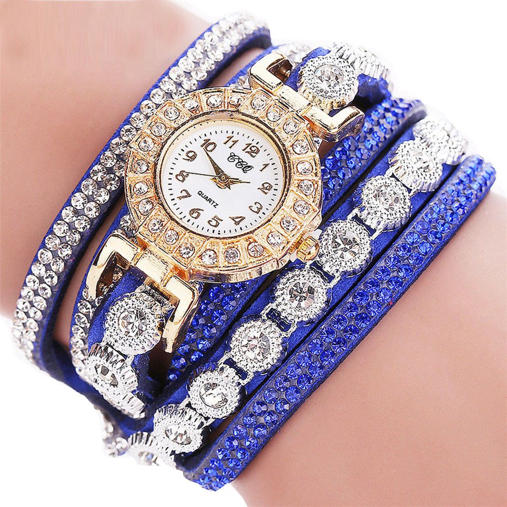 Zshosam Mens Watch Leather Strap Women Watch Quartz Fashion Women Rhinestone Casual Watch Analog Bracelet Women's Watch Watch Under 20 Dollars