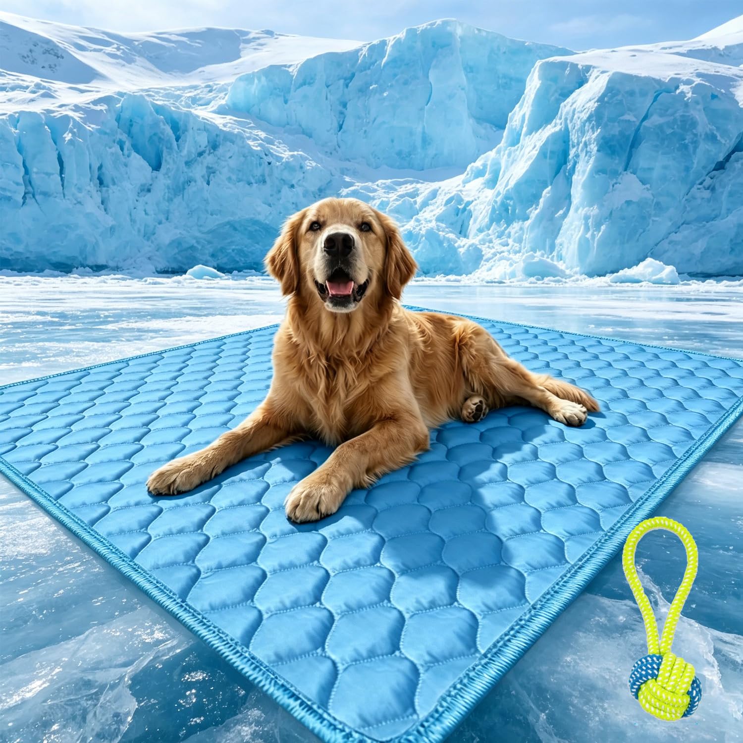 Alfombrilla de refrigeración para perros, cama para mascotas con gel no tóxico, portátil, antideslizante, lavable, para uso en interiores y exteriores, verano, XXL, 59.1 x 39.37 pulgadas