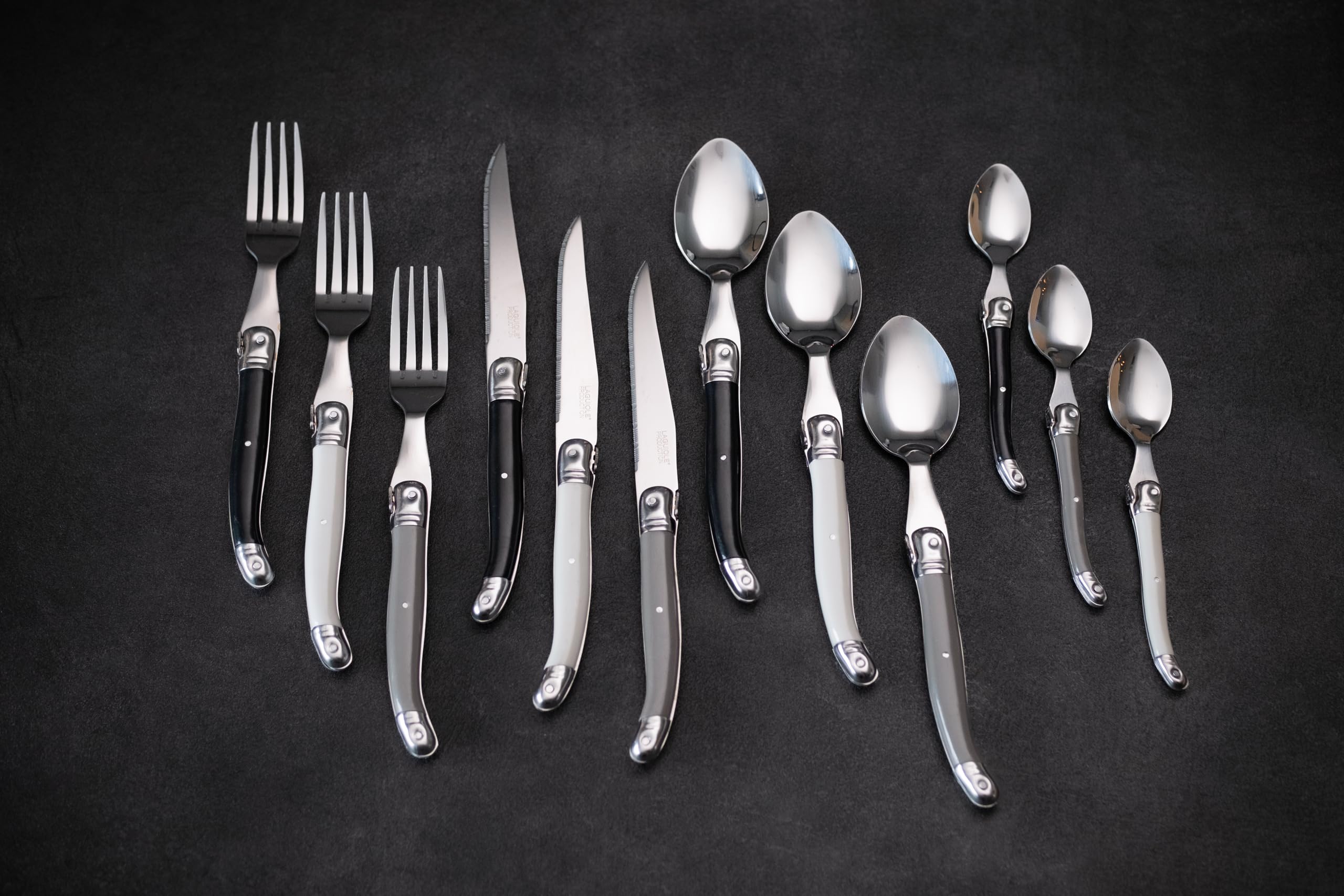 Laguiole Production カトラリーセット　24点 Amazon.com: Laguiole Production 24 Piece Flatware Set IRIS