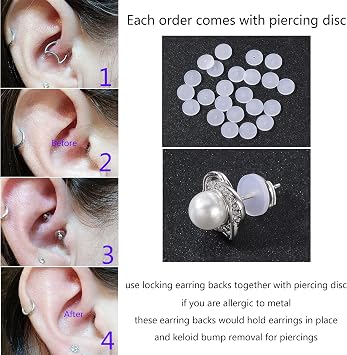 AoedeJ Stainless Steel Locking Earring Backs for Studs