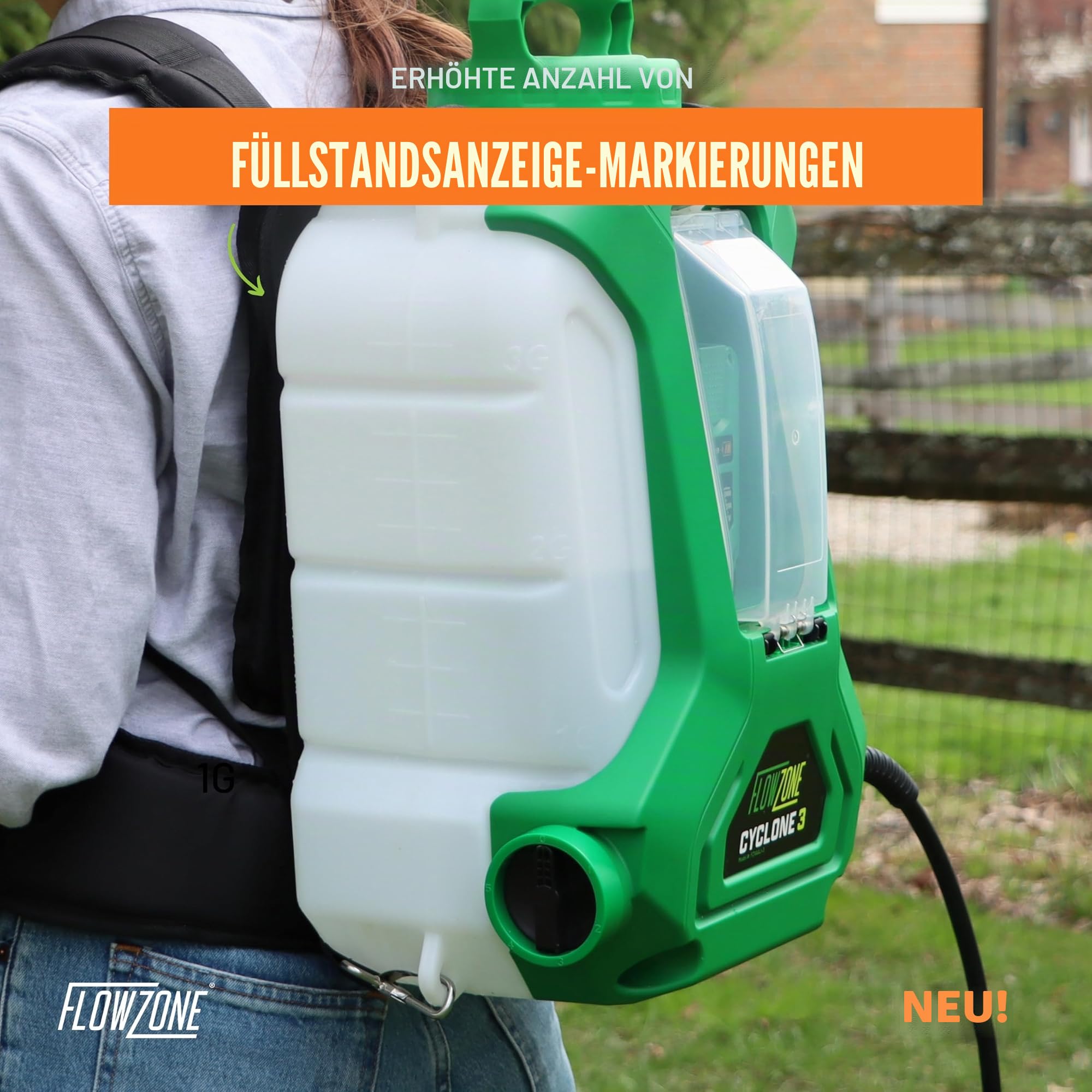 FlowZone Cyclone 3.0 15 Liter Akku-Rückenspritze