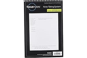 Oxford Tops Focus Notes 90222 Ruled Notebook
