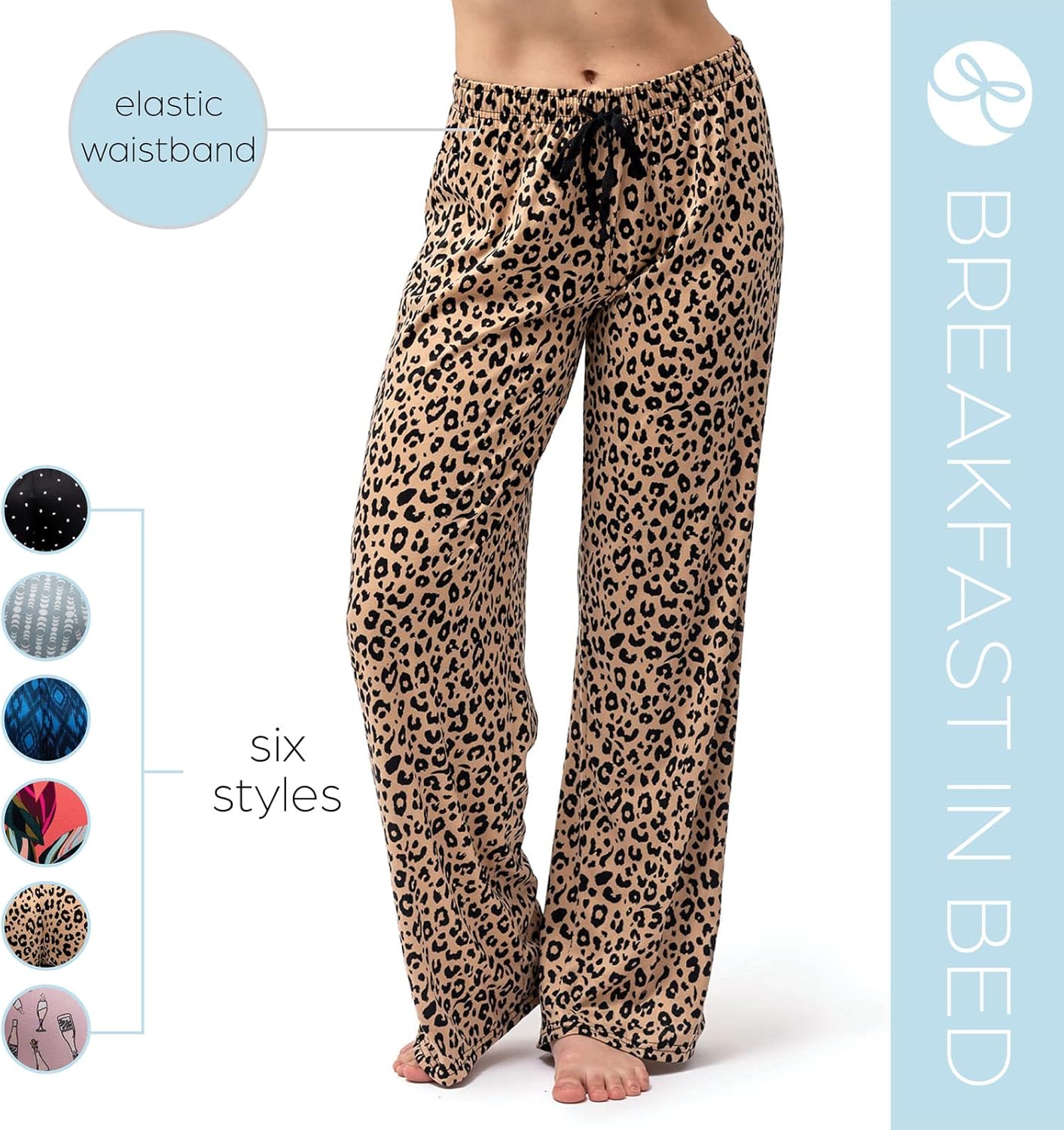 Hello Mello Signature Lounge Pants Womens Soft Pajama Bottoms Elastic Waistband Drawstring Tie - Image 5