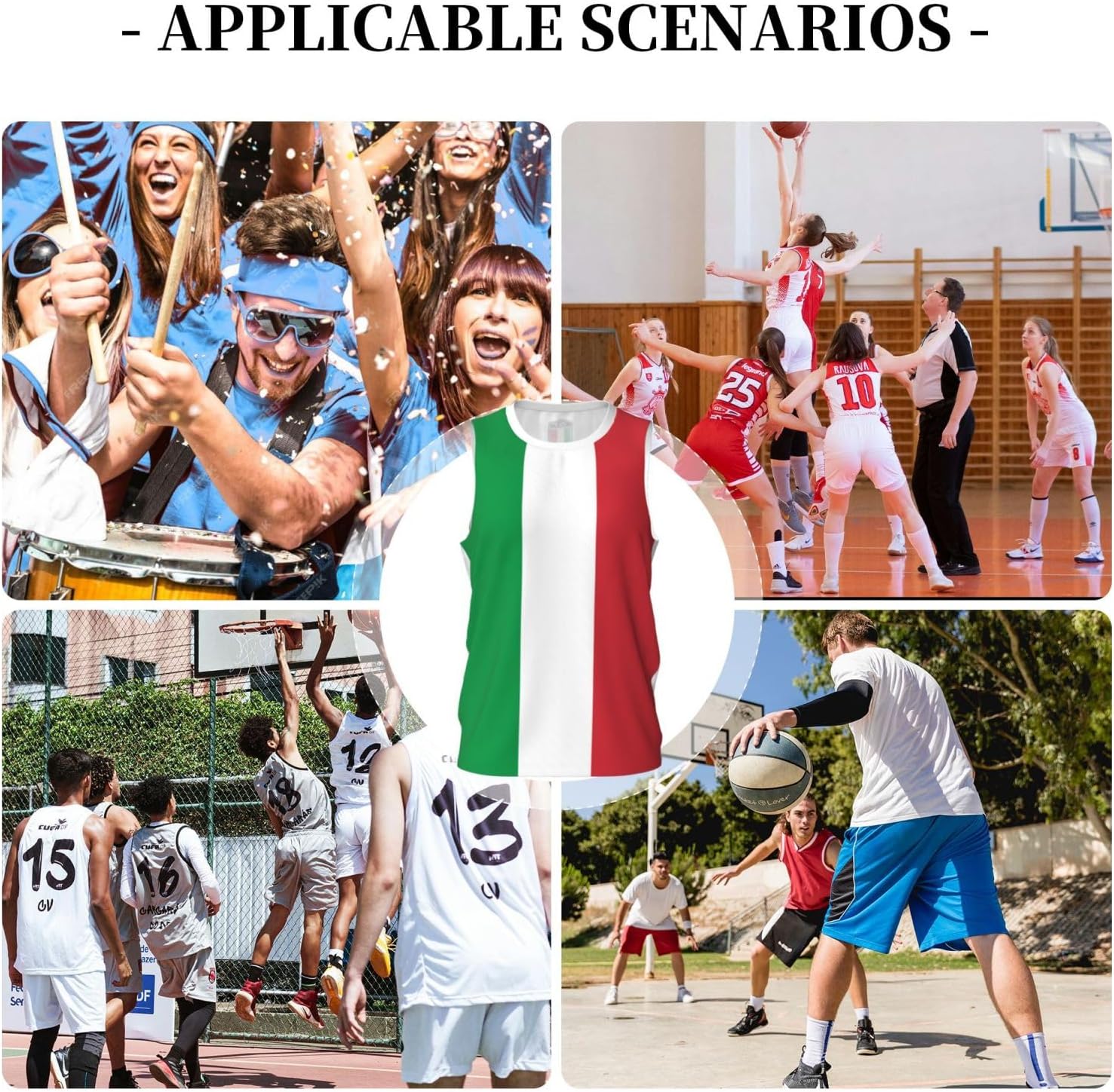 Italy Flag Basketball Jersey Sports Jerseys for Men Running Fitness Training Sleeveless T Shirt