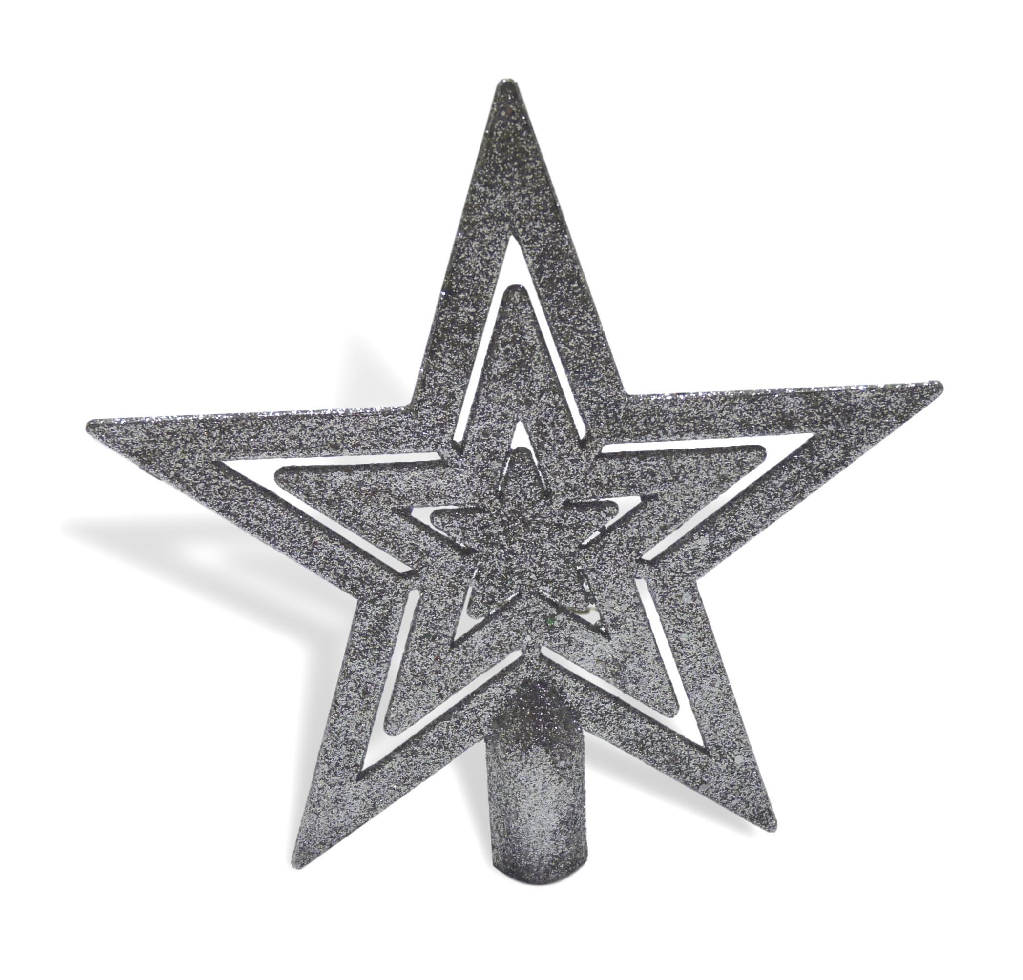 Kerstboom Topper - Ster Ornament, Glitter Sprankelende Boom Topper
