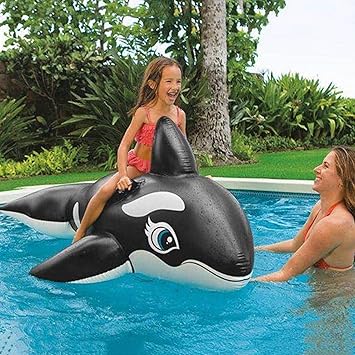 Amazon Co Jp Onev Ft 浮き輪 クジラ イルカ フロート 耐荷重80kg 夏水おもちゃ 膨脹可能 取っ手付き 可愛い 魚型浮き輪 213cm Pvc おもちゃ