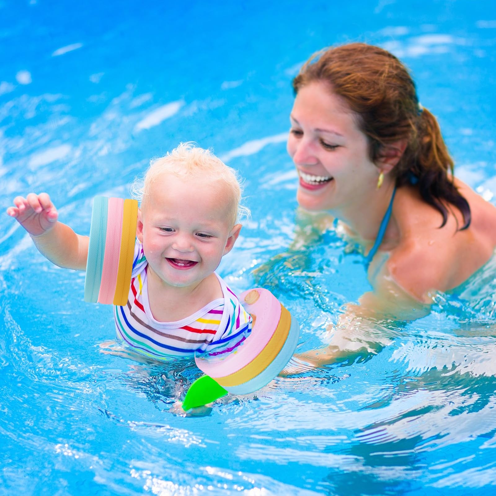 Manguitos De Natación Para Niños – 6 Unidades De EVA – Flotadores Desmontables – Ideales Para Piscina Y Playa