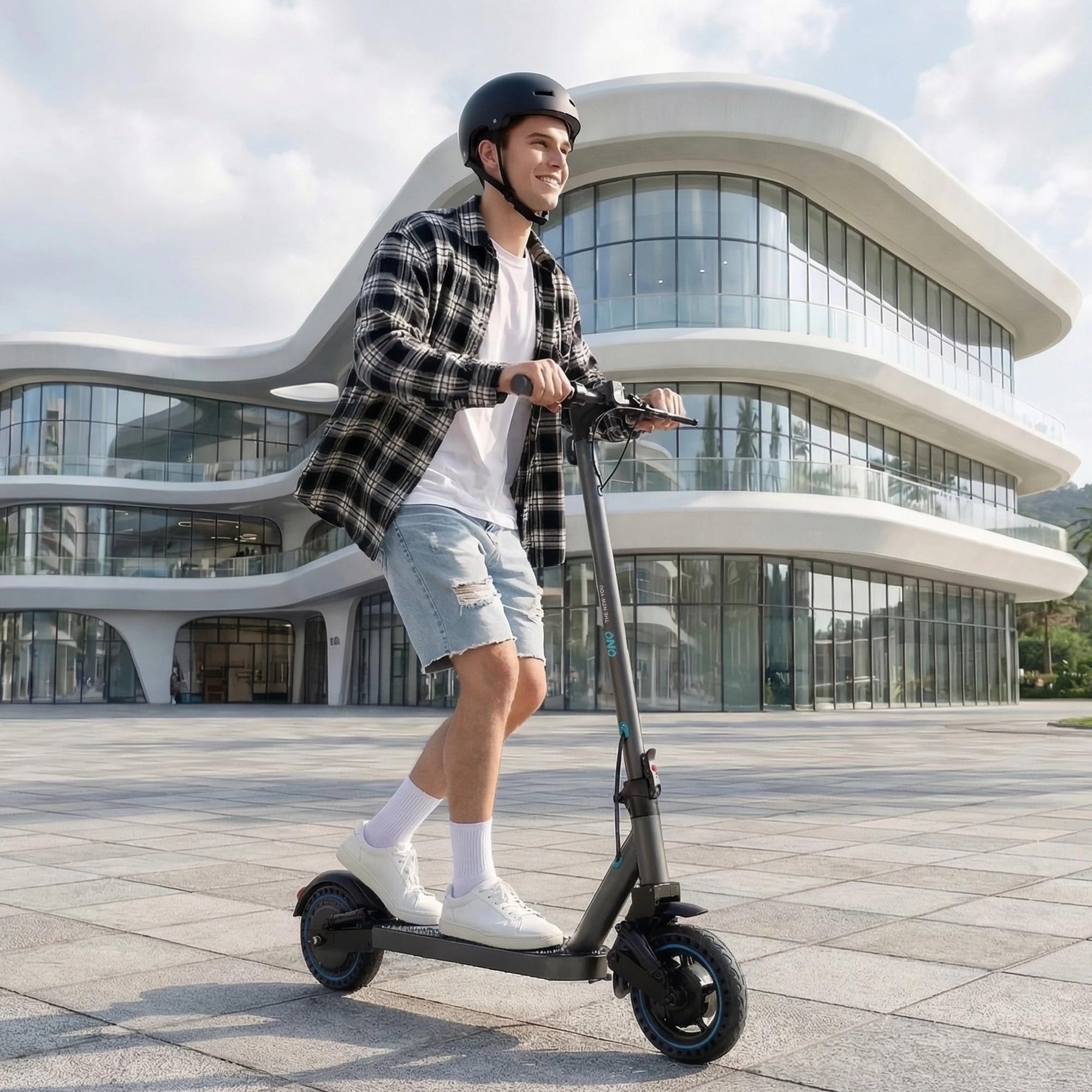 QnQ Trottinette Électrique Adulte Tout Terrain Puissante Moteur 800W, Batterie 10,4Ah, Autonomie 30-40KM Trotinette Electrique Ultra Légère Double Suspension Scooter Électrique Adulte