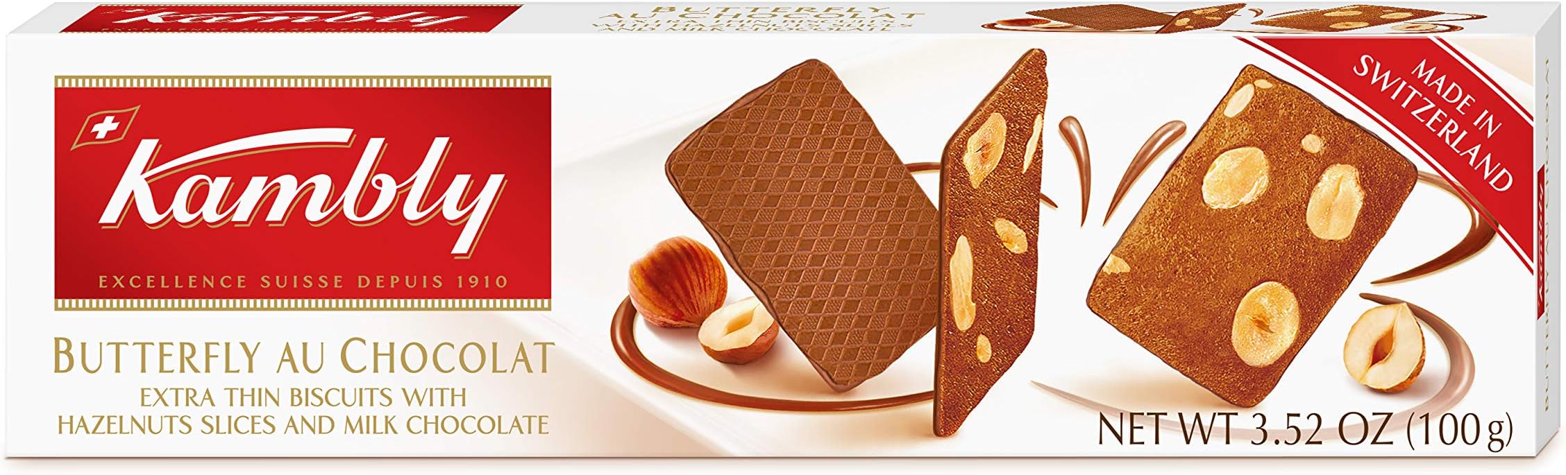 Kambly Butterfly Au Chocolat, Butter, 3.5 Oz